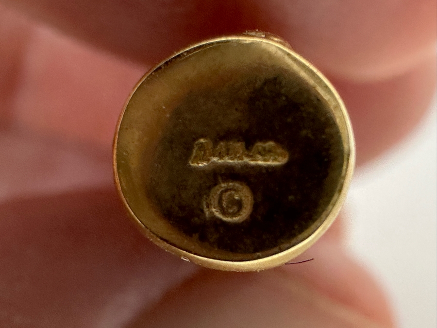 14K Gold Golf Bag With Golf Clubs Stone Pendant 1.6g [Photo 4]