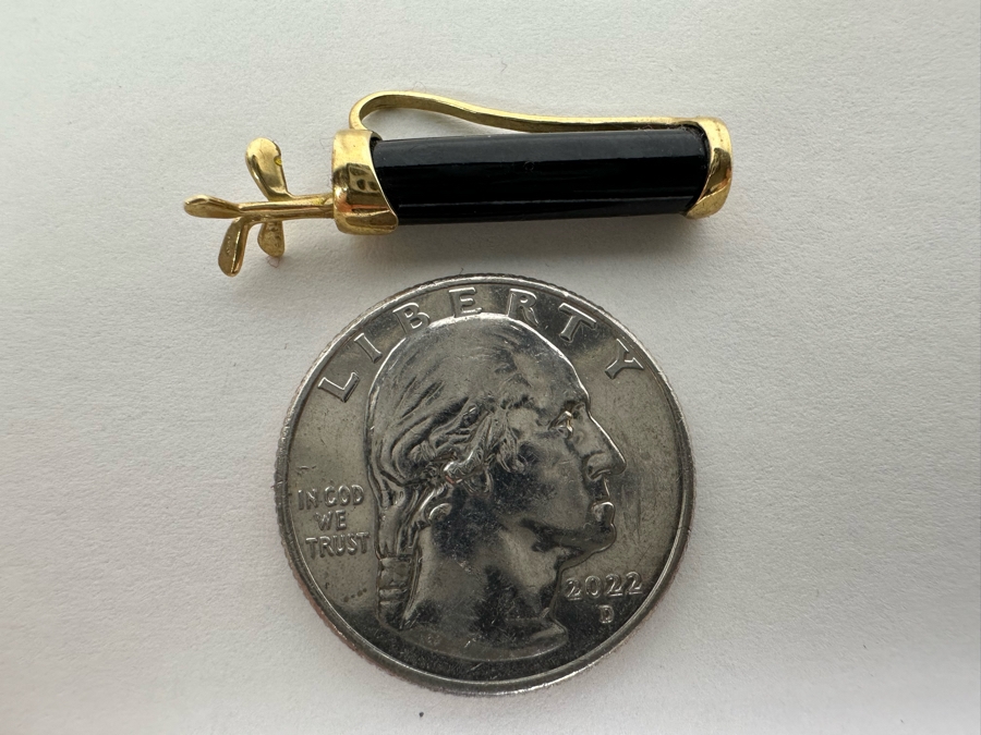 14K Gold Golf Bag With Golf Clubs Stone Pendant 1.6g [Photo 3]