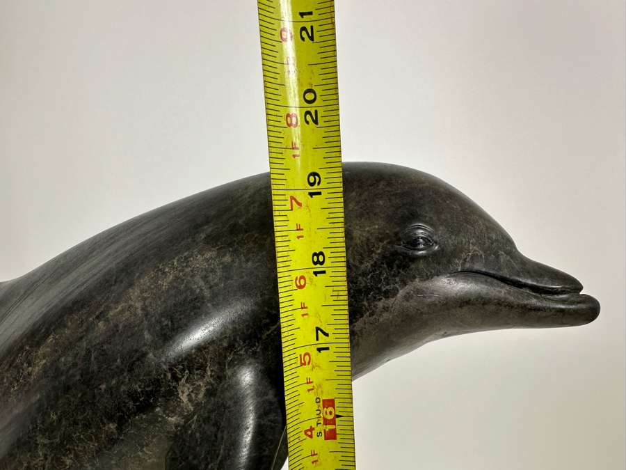 J. Wyatt Limited Edition Dolphin Bronze Titled 'High Tide' With Marble Base Dated 1998 Numbered 59 Of 950 19.5H [Photo 17]