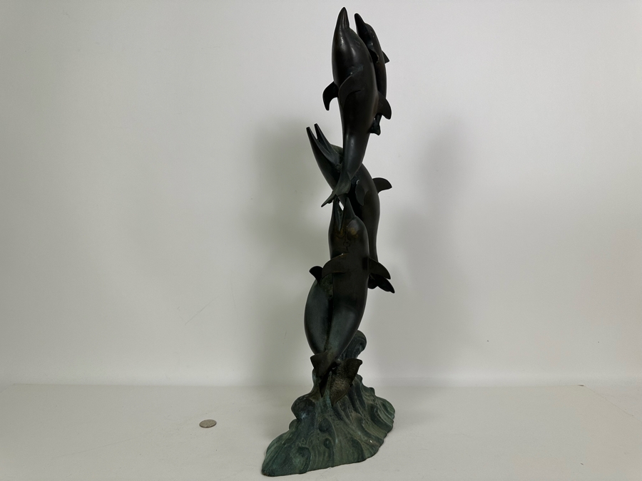 Decorative Metal Dolphin Sculpture 23H [Photo 7]