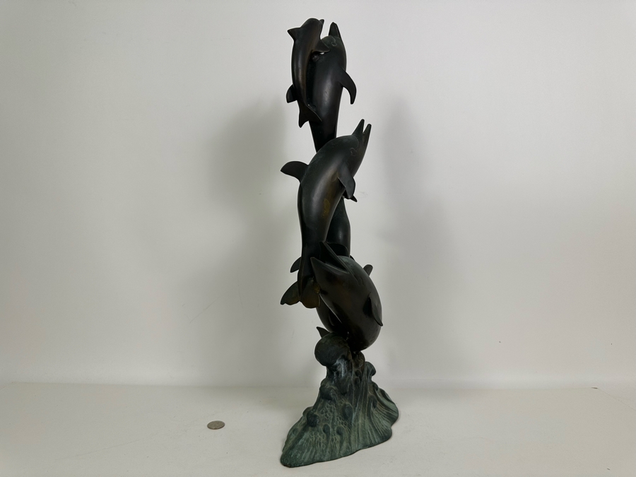 Decorative Metal Dolphin Sculpture 23H [Photo 9]