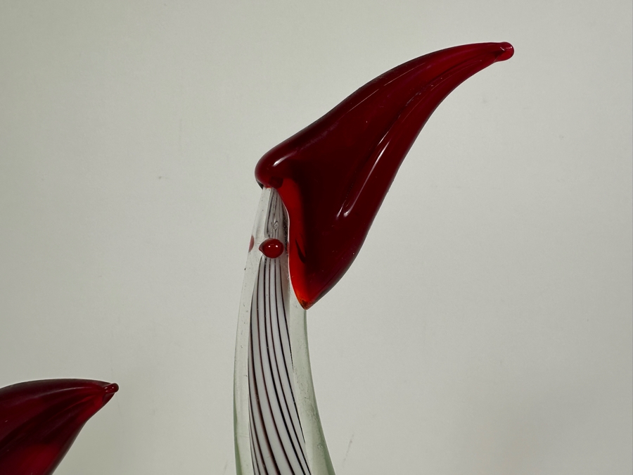 Set Of Three Glass Birds 7H - 13H [Photo 3]