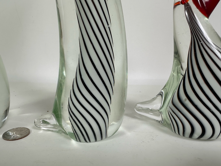 Set Of Three Glass Birds 7H - 13H [Photo 5]