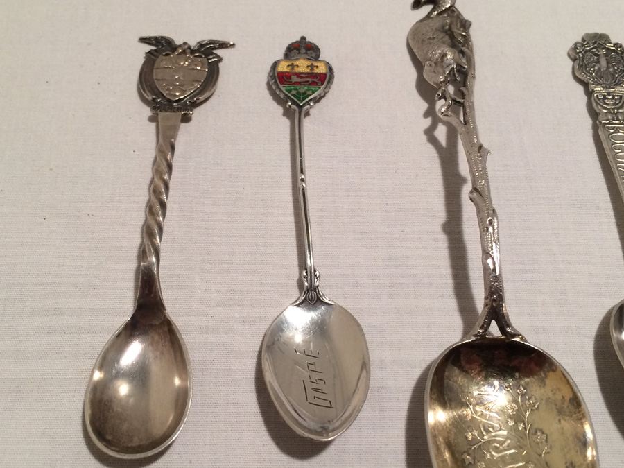 Lot of 7 Silver Vintage Souvenir Spoons [Photo 2]