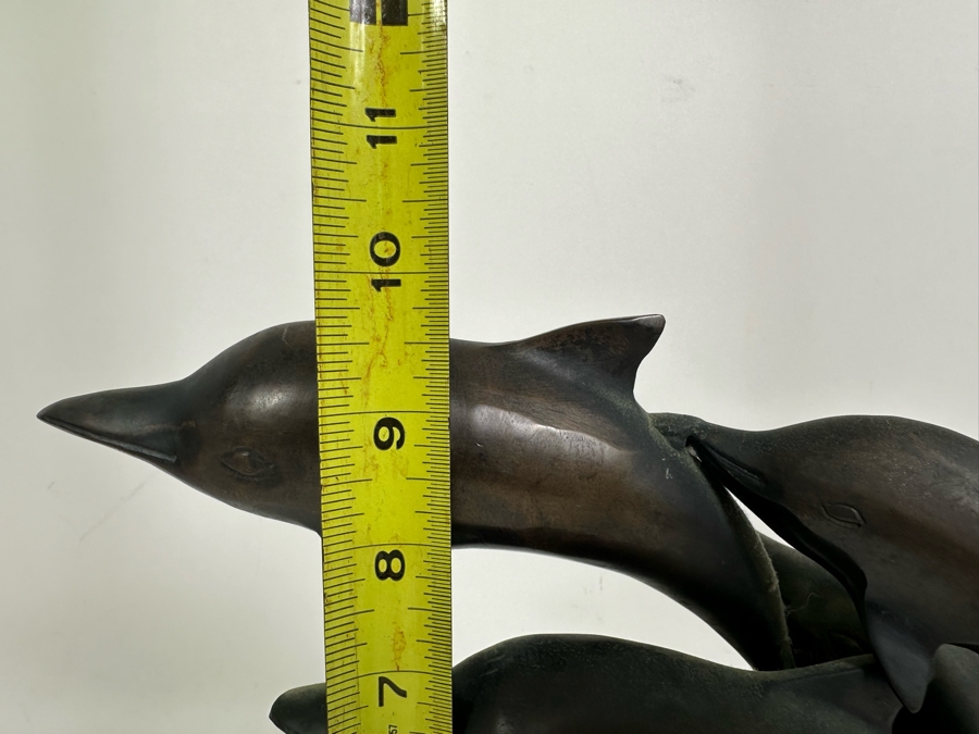 Decorative Metal Dolphin Sculpture 10H [Photo 7]