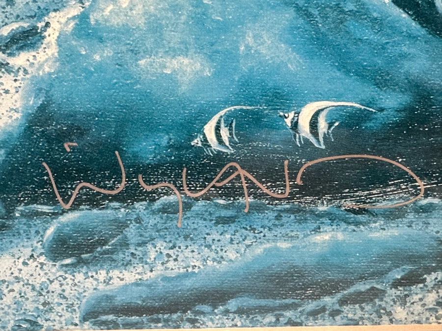 Hand Signed Robert Wyland Print 22 X 29 Framed 29 X 36 [Photo 5]