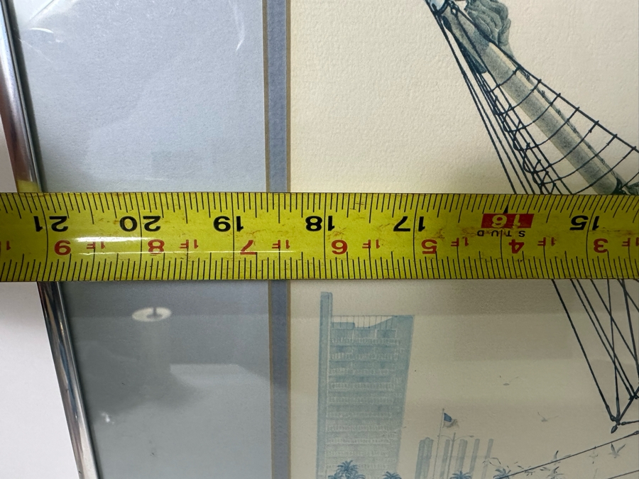 Hand Signed John Yato Print Titled 'Star Of India, San Diego' Dated 1982 18.5 X 24 Framed 24 X 30 [Photo 7]