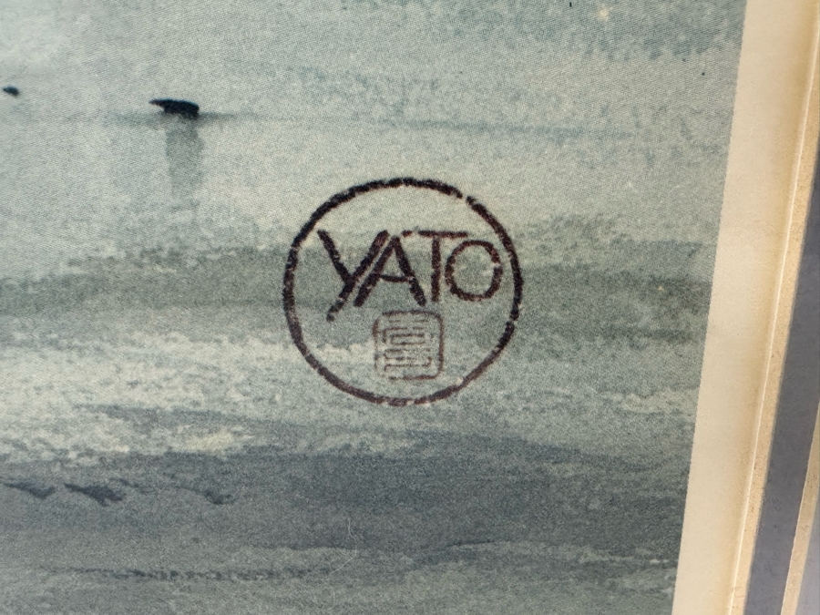 Hand Signed John Yato Print Titled 'Ocean Beach Pier, San Diego' Dated 1981 24 X 18 Framed 30 X 24 [Photo 6]