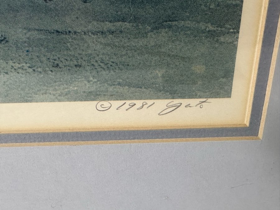 Hand Signed John Yato Print Titled 'Ocean Beach Pier, San Diego' Dated 1981 24 X 18 Framed 30 X 24 [Photo 7]