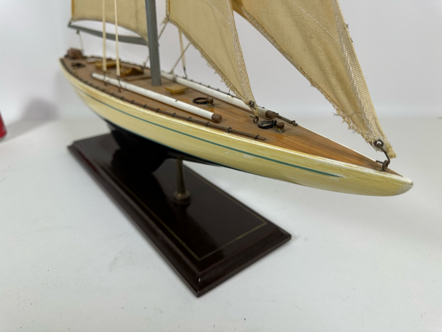 Decorative Wooden Sailing Ship Model 24W X 35H [Photo 6]