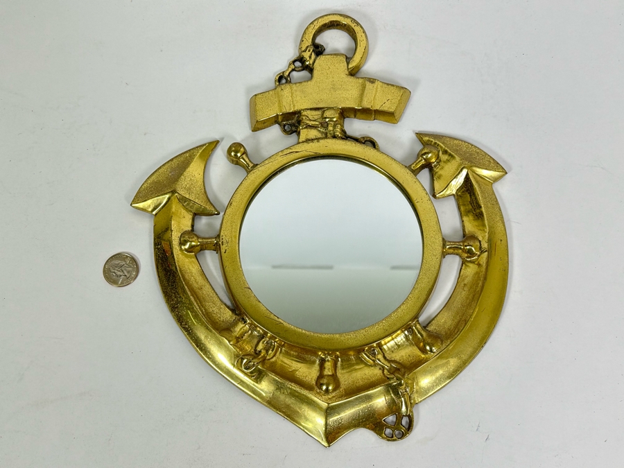 Nautical Brass Wall Mirror 11W X 12H [Photo 2]