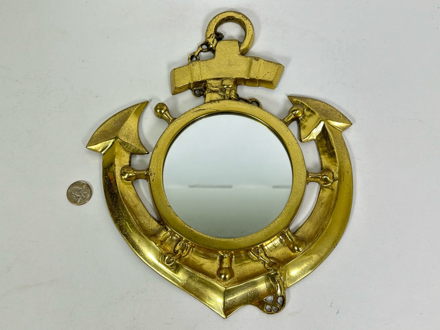 Nautical Brass Wall Mirror 11W X 12H [Photo 3]