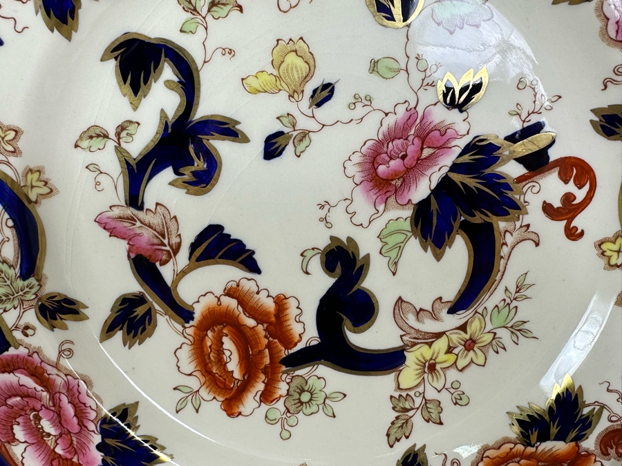 Mason's Ironstone Mandalay Pattern Blue Multicolor China Plates 12 X 10.5R (Dinner Plates) & 15 X 9R (Luncheon Plates) Made In England Replacements Value $1,950 [Photo 3]