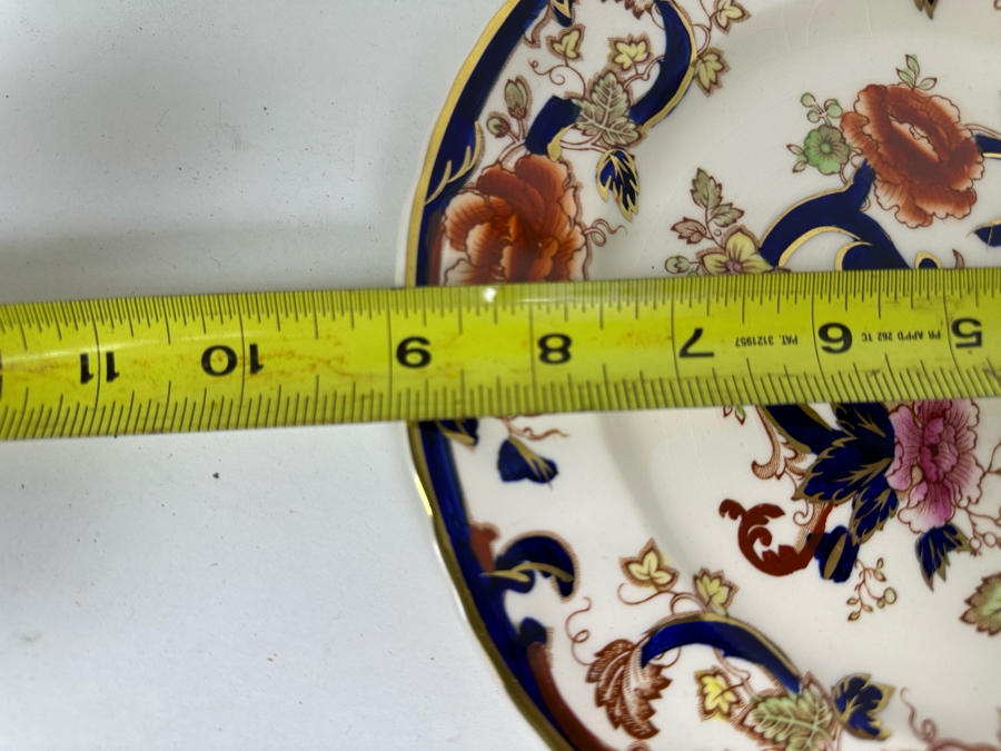 Mason's Ironstone Mandalay Pattern Blue Multicolor China Plates 12 X 10.5R (Dinner Plates) & 15 X 9R (Luncheon Plates) Made In England Replacements Value $1,950 [Photo 9]