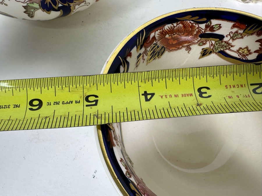 Mason's Ironstone Mandalay Pattern Blue Multicolor Coffee Pot 10H, Teapot 6.75H, Creamer & Sugar Bowl Made In England [Photo 16]