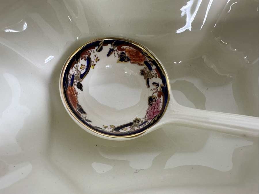 Mason's Ironstone Mandalay Pattern Blue Multicolor Oval Soup Tureen 9W X 9.5H With Ladle Made In England Replacements Value $530 [Photo 5]