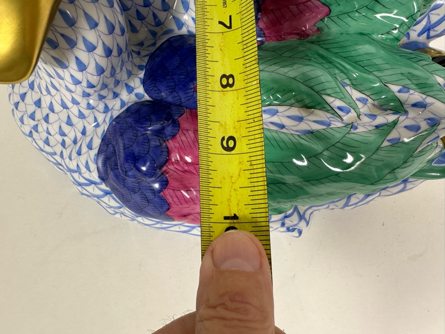 Rare Large Herend Pair Of Ducks Figurine 15W X 8H & Matching Small Figurine 4.25W X 3H Handmade And Handpainted With 24K Gold Accents From Hungary - Retails Over $2,800 [Photo 15]