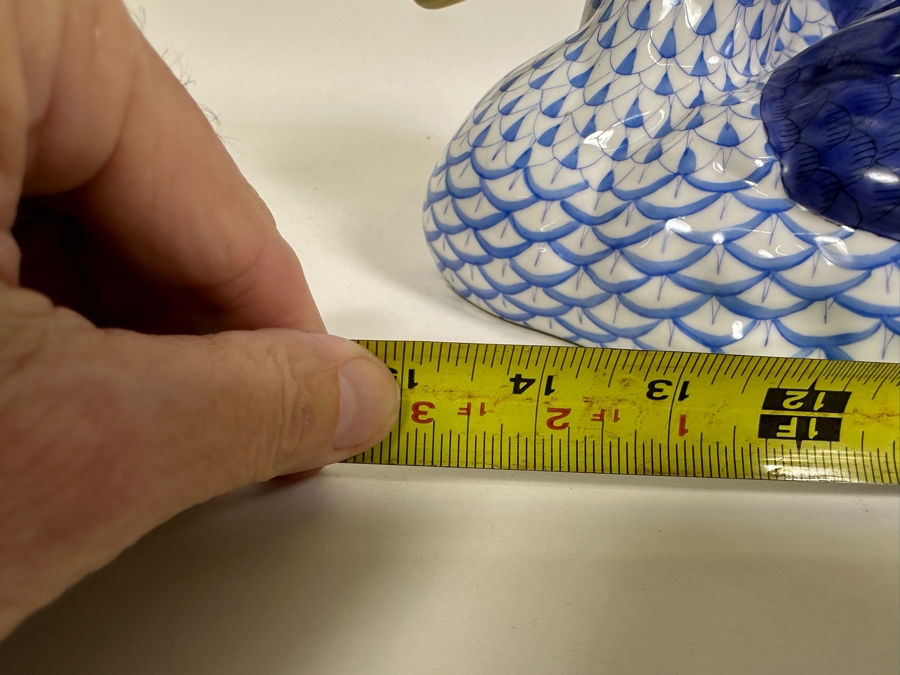 Rare Large Herend Pair Of Ducks Figurine 15W X 8H & Matching Small Figurine 4.25W X 3H Handmade And Handpainted With 24K Gold Accents From Hungary - Retails Over $2,800 [Photo 14]