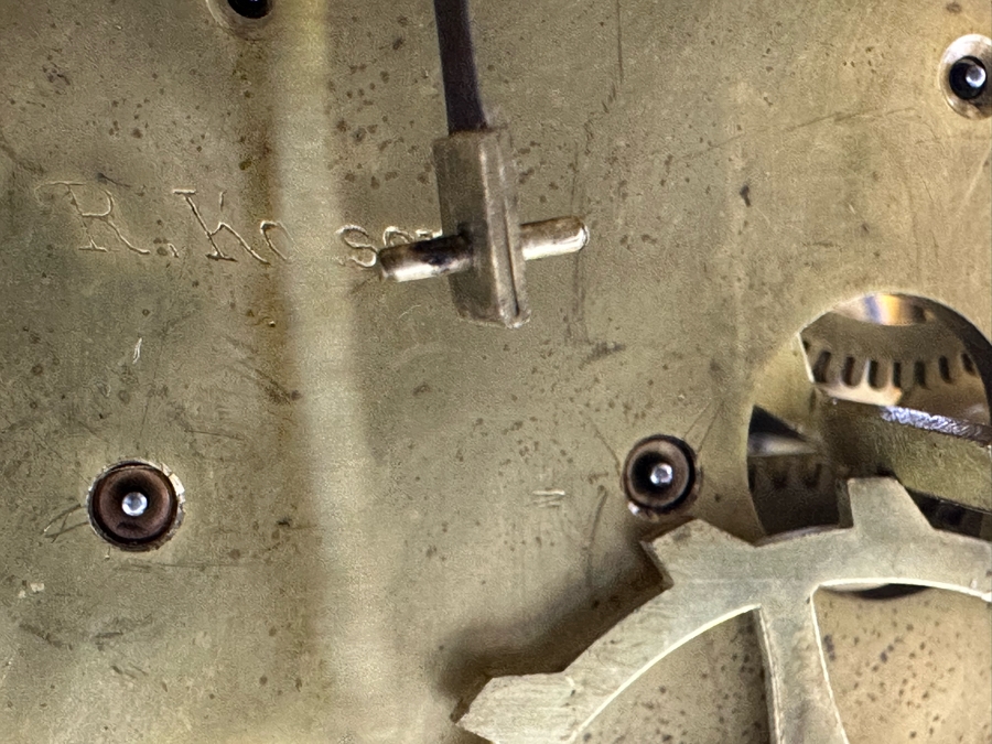 Civil War Era Brass Seth Thomas Porcelain Dial Mantle Clock Working 6.75W X 5.25D X 9.25H [Photo 15]