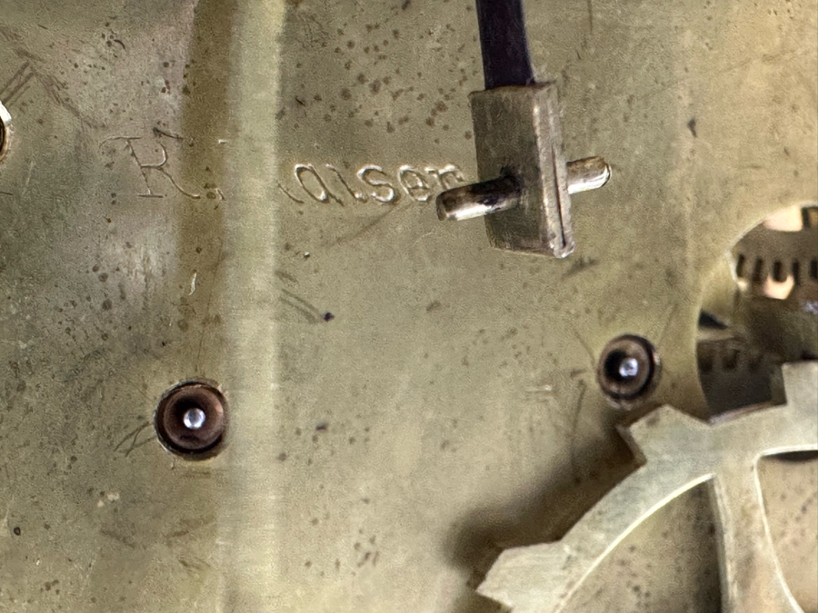 Civil War Era Brass Seth Thomas Porcelain Dial Mantle Clock Working 6.75W X 5.25D X 9.25H [Photo 16]