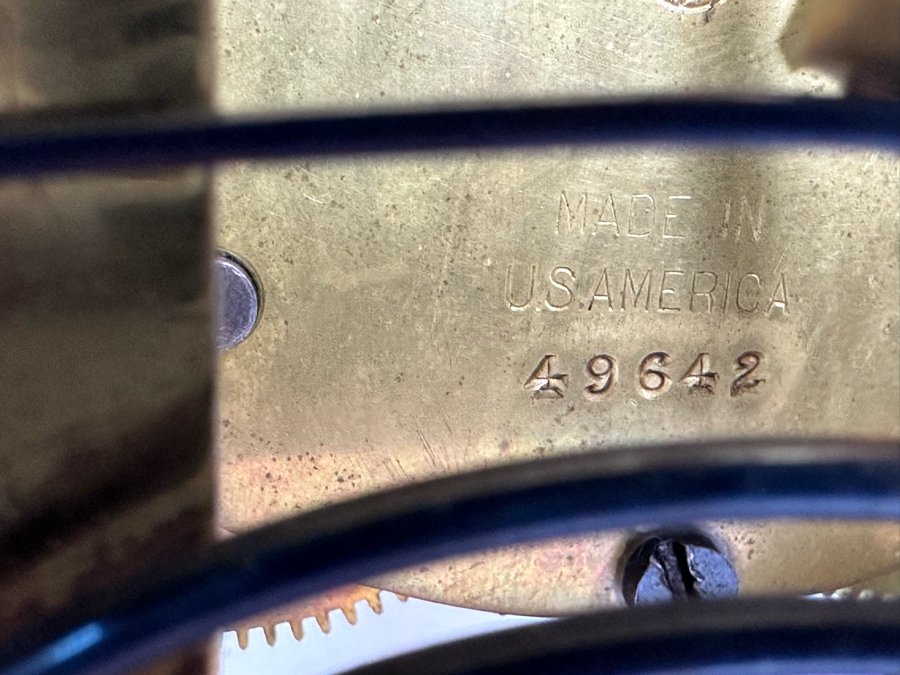 Civil War Era Brass Seth Thomas Porcelain Dial Mantle Clock Working 6.75W X 5.25D X 9.25H [Photo 13]