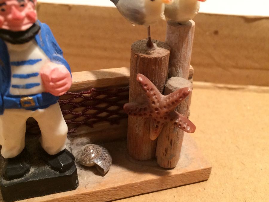 Vintage Lot Includes Cast Iron Figures on Bench and Wooden Figures [Photo 27]