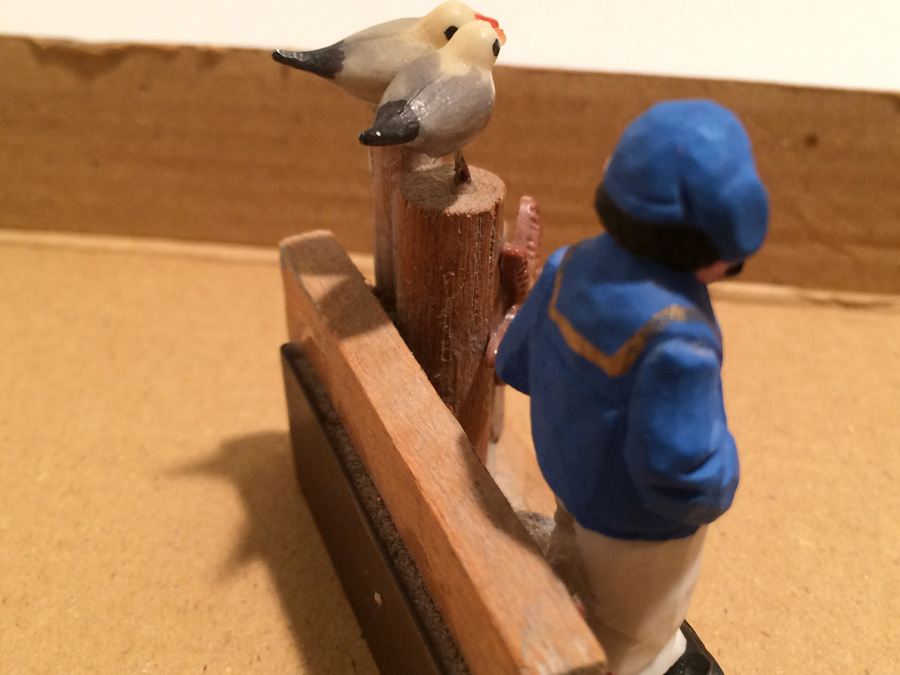 Vintage Lot Includes Cast Iron Figures on Bench and Wooden Figures [Photo 28]