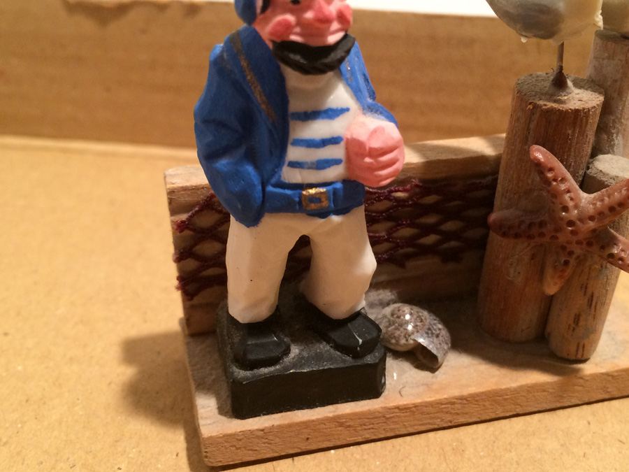 Vintage Lot Includes Cast Iron Figures on Bench and Wooden Figures [Photo 25]