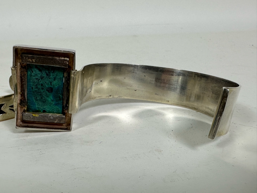 Pair Of Sterling Silver Cuff Bracelets 68.2g [Photo 9]