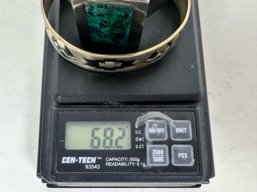 Pair Of Sterling Silver Cuff Bracelets 68.2g [Photo 11]