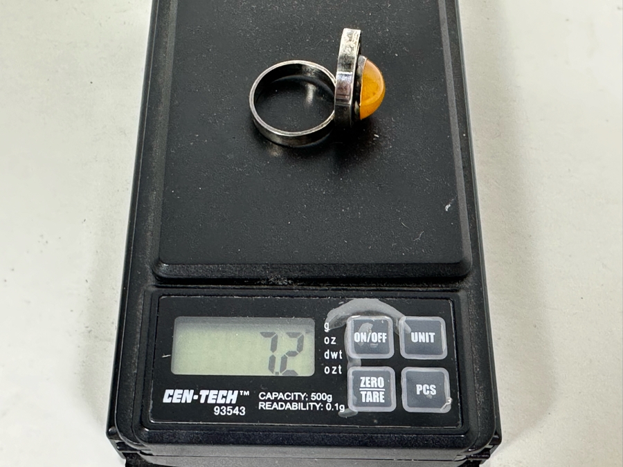 Signed Sterling Silver Modernist Ring Size 7.5 7.2g [Photo 9]