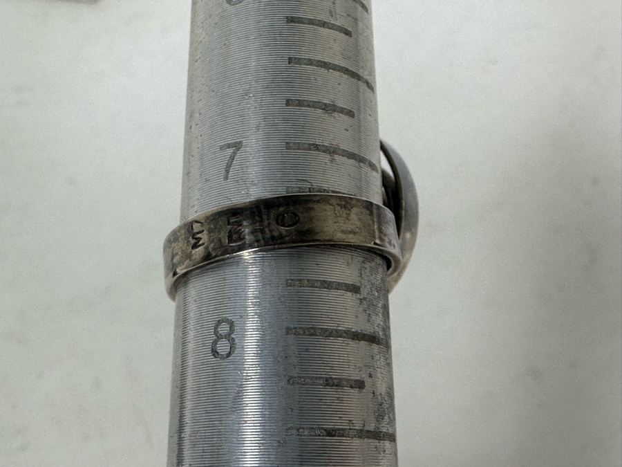 Signed Sterling Silver Modernist Ring Size 7.5 7.2g [Photo 10]