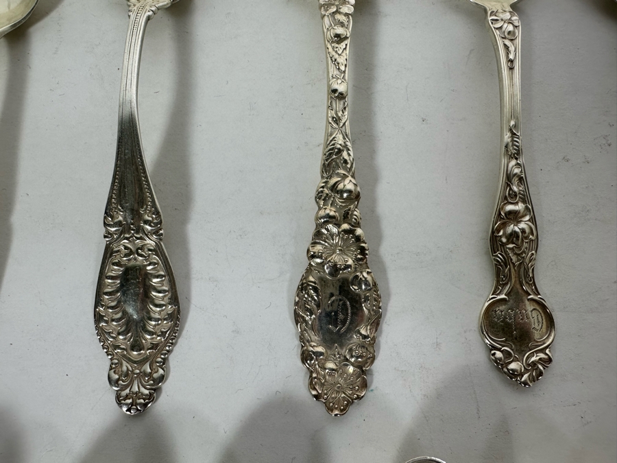 Sterling Silver Spoon Collection Of Various Makers 359.5g [Photo 4]