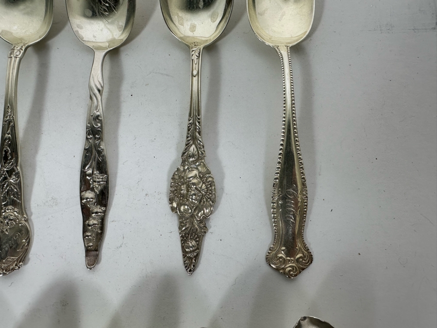 Sterling Silver Spoon Collection Of Various Makers 359.5g [Photo 6]