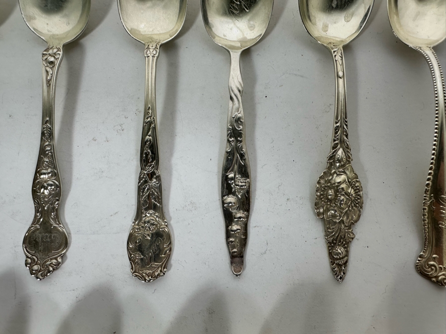Sterling Silver Spoon Collection Of Various Makers 359.5g [Photo 5]