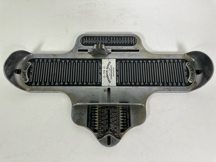 Vintage The Brannock Device Shoe Store Shore Measuring Device 9W X 14H