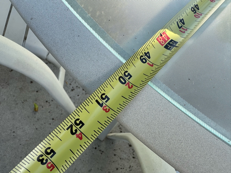 Aluminum Outdoor Patio Table 51W X 28.5H With Four Chairs [Photo 6]