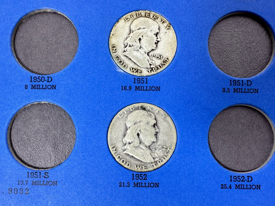 Liberty Standing Half Dollar 1916-1936 & Benjamin Franklin Half Dollar 1948-1963 Coin Collection See Photos [Photo 10]