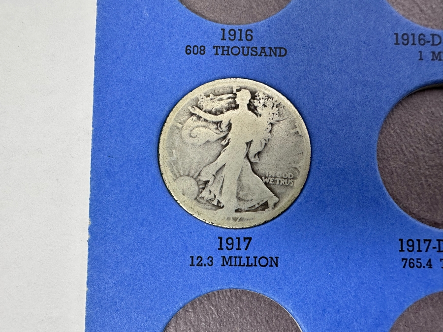 Liberty Standing Half Dollar 1916-1936 & Benjamin Franklin Half Dollar 1948-1963 Coin Collection See Photos [Photo 3]
