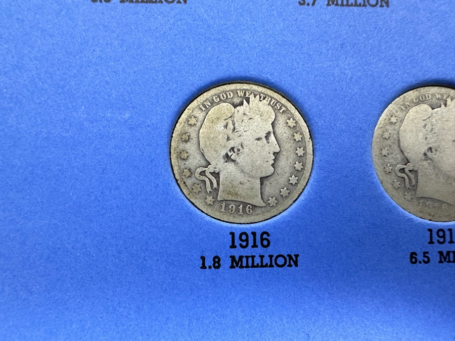 Barber, Liberty Head Or 'Morgan' Quarters 1892-1905 & 1906-1916 - See Photos [Photo 20]