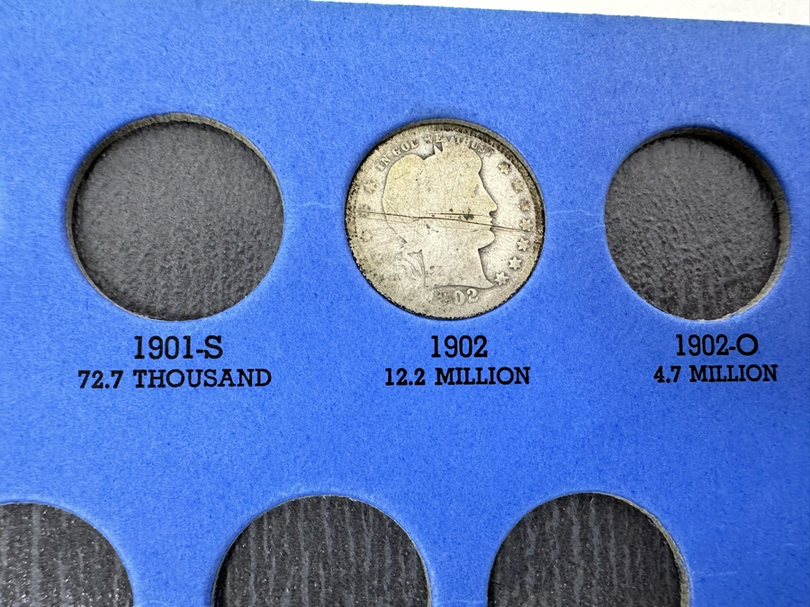 Barber, Liberty Head Or 'Morgan' Quarters 1892-1905 & 1906-1916 - See Photos [Photo 12]