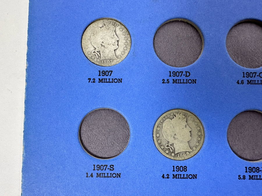 Barber, Liberty Head Or 'Morgan' Quarters 1892-1905 & 1906-1916 - See Photos [Photo 15]