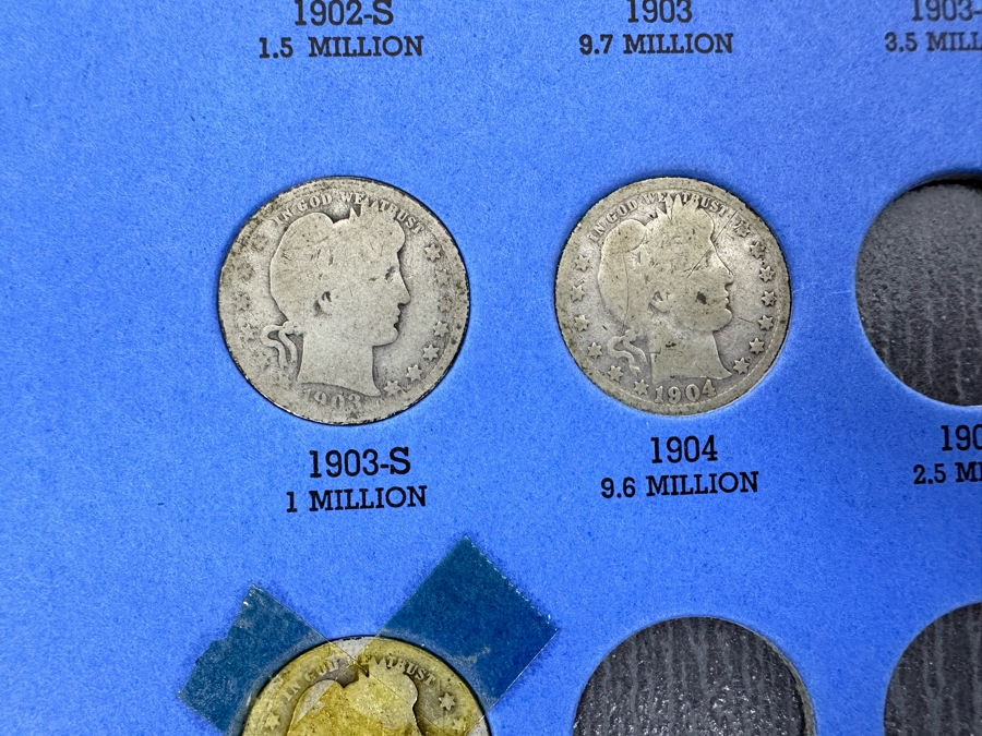 Barber, Liberty Head Or 'Morgan' Quarters 1892-1905 & 1906-1916 - See Photos [Photo 13]