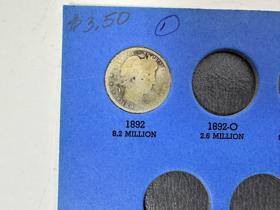 Barber, Liberty Head Or 'Morgan' Quarters 1892-1905 & 1906-1916 - See Photos [Photo 3]