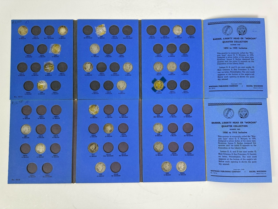 Barber, Liberty Head Or 'Morgan' Quarters 1892-1905 & 1906-1916 - See Photos [Photo 2]