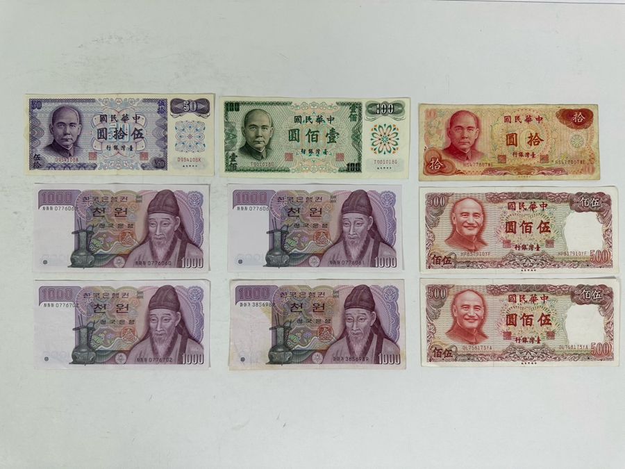 Foreign Currency From Korea & Taiwan China