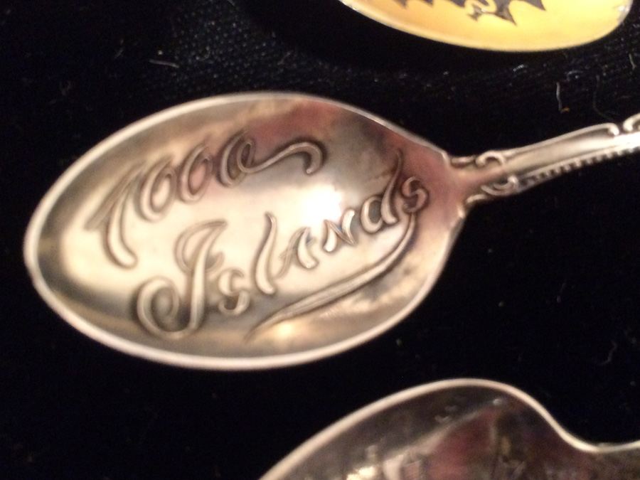 Huge Lot of 19 Silver Vintage Souvenir Spoons [Photo 20]
