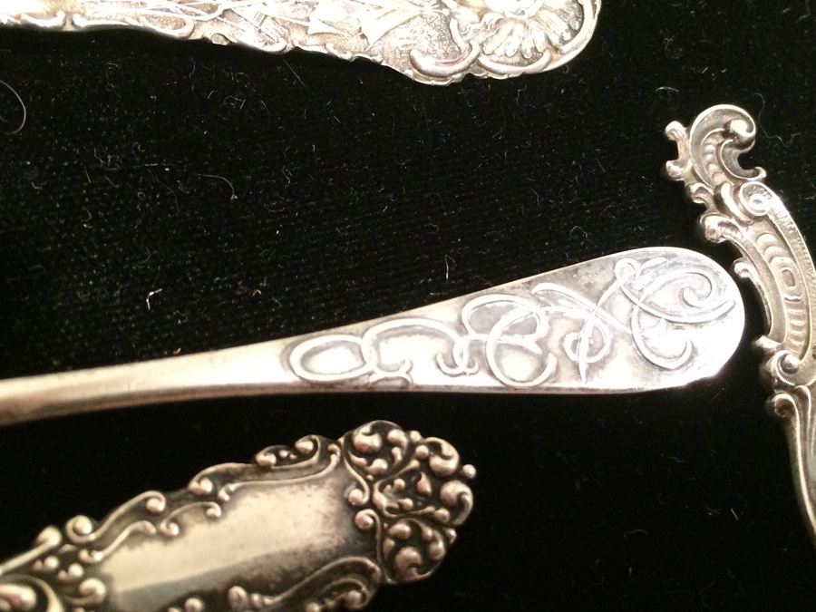 Huge Lot of 19 Silver Vintage Souvenir Spoons [Photo 19]