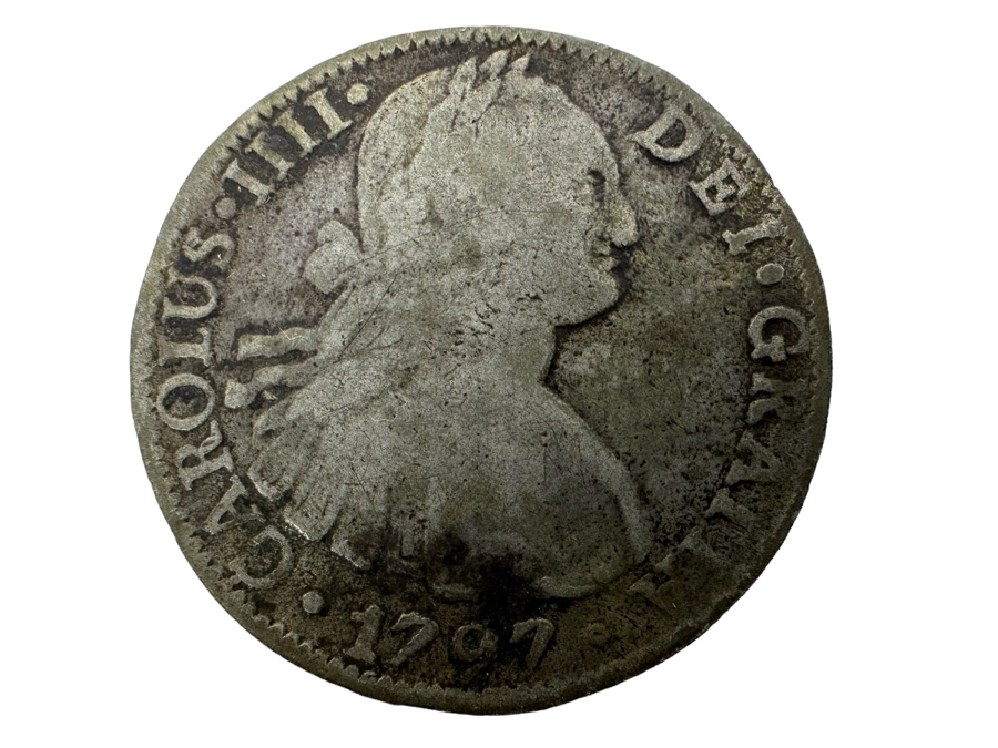 TBD1797 Spanish 8 Reales Silver Coin Lima, Peru 20.6g [Photo 1]