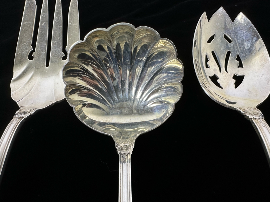 Sterling Silver Serving Pieces International Silver Wild Rose Pattern 329g [Photo 5]